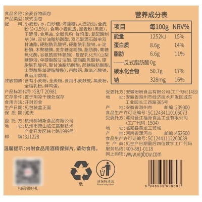 赤峰全麥面包店電話號(hào)碼-第1張圖片